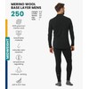 Merino.tech Men’s Merino Wool Base Layer Set – Zip-Up Heavyweight,