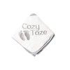 Babydam CozyToze Hooded Bath Towel, 100% Organic Bamboo, Grey/White, Pack