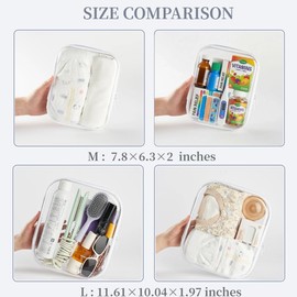Bolsas transparentes con cierre, bolsas transparentes con cierre, bolsas rígidas para bolso y organizador de pañales, y artículos esenciales de viaje,