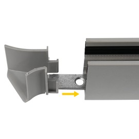 Schellenberg 20073 Universal Roller Shutter Inlet Funnel Maxi for Easy Roller Shutter Guidance, Inlet Width 16 mm, Protects Roller Shutter Shutter and Guide Rails from Damage, 1 Pair