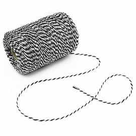 Tenn Well Black and White Twine, 200M Cotton Bakers Twine Perfect for Baking, Butchers, Crafts, Wrapping