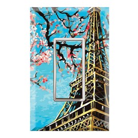 Graphics Wallplates - Eiffel Tower Paris - Single Rocker/GFCI Wall Plate Cover