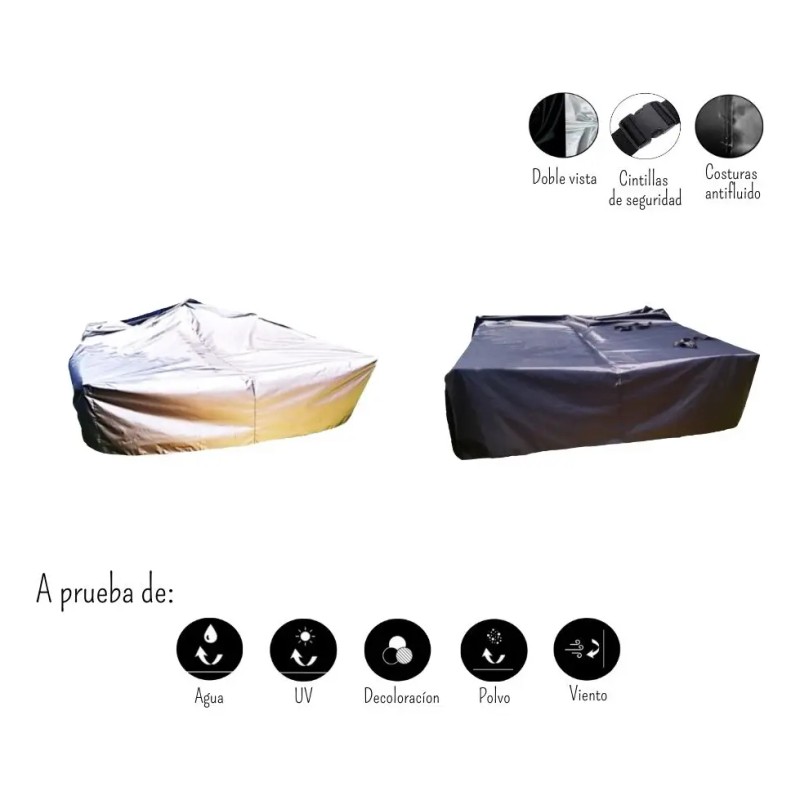 Funda Negra Reversible Para Billar 7 Pies