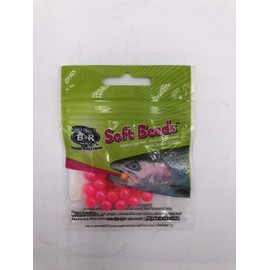 BnR Tackle SBAJ8 Soft Beads, 8 mm, Sweet Pink Cherry, Neutral Buoyancy, 15/Pack