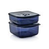 Tupperware Vent N Serve 2pc Medium Set Indigo/Mist, Blue