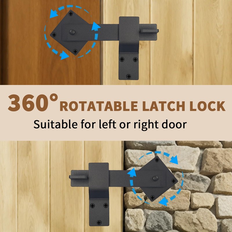 MCSDFN 6" Barn Door Flip Latch Lock Heavy Duty Gate