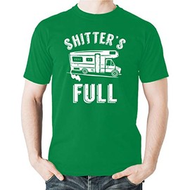 Witty Fashions Shitters Full - Christmas Vacation - Funny Secret Santa Gift Men's T-Shirt (Kelly Green, Medium)
