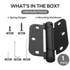Treasem 1 Pack Self Closing Door Hinge, 3.5 Inch Spring