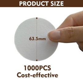 1000 Pcs Round Disposable Coffee Filters Paper Compatible with Aeropress Coffee Makers Bialetti Moka Pot Bialetti Espresso Maker Moka Pot OXO Brew Rapid Brewer
