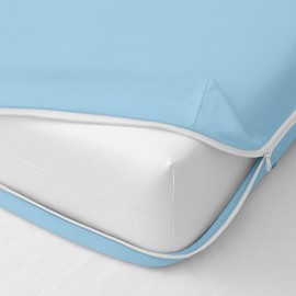 KRISHNA - Sábana bajera ajustable de 1 pieza con cierre, microfibra cepillada suave de calidad de hotel, se adapta a colchones de hasta 15 pulgadas de profundidad, resistente al encogimiento y a la