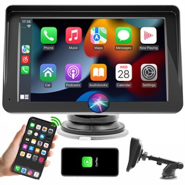 2024 Portable carplay Screen for car NavigateFor Apple/Android Mobile Phone Car,Connect The Speaker, 7 Inch IPS Touch Screen Wireless Car Play Driveplay Multimedia,FM Mirror Link, Siri Voicecontrol