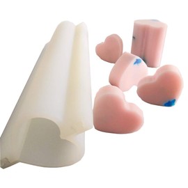 EchoDone Heart Tube Soap Mold Column Silicone Embed Soap Making Supplies Tool 900ML