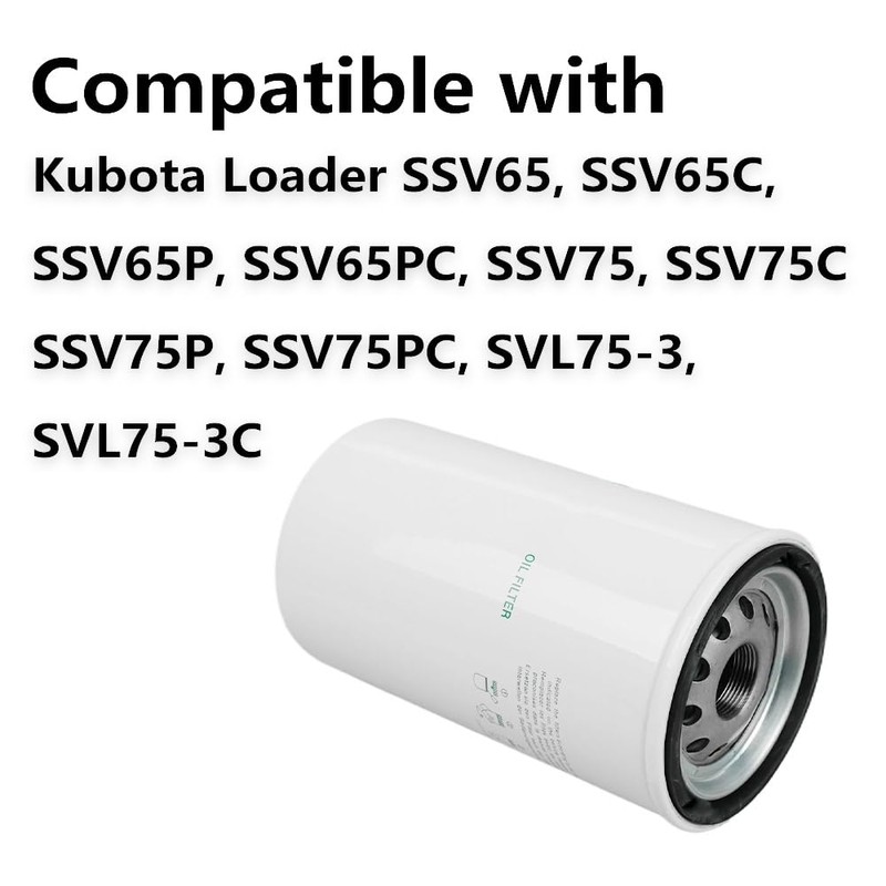 HHV10-65050 Hydraulic Oil Filter Compatible with Kubota Loader SSV65 SSV65C