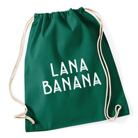 Hippowarehouse Lana Banana Drawstring Cotton School Gym Bag 37cm x 46cm, 12 litres