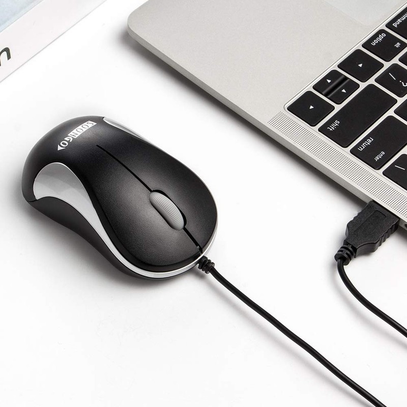 Computer Mini USB Wired Optical Mouse Portable for Laptop, Notebook,