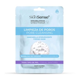 Skin Sense - Mascarilla Facial de Tela Biodegradable Coreana (1 Piezas) | Hecho en Corea | Ecológicas y Naturales - Innovadora Tecnología de Corea con Burbujas de Oxígeno
