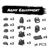 BeeldBricks 36 PCS Military Army Equipment | Building Blocks Accessory
