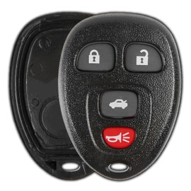 KeylessOption Key Fob Cover Case Replacement for 2006 2007 2008 2009 2010 2011 2012 2013 2014 2015 2016 Buick Cadillac Chevrolet Chevy Remote Shell, 4-Button 15912859, No Programming Required