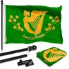 UD_G128 Combo Pack: 6 Ft Tangle Free Spinning Flagpole (Black)