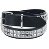Black Premium by EMP Unisex Black Double Breasted Rivet Belt,