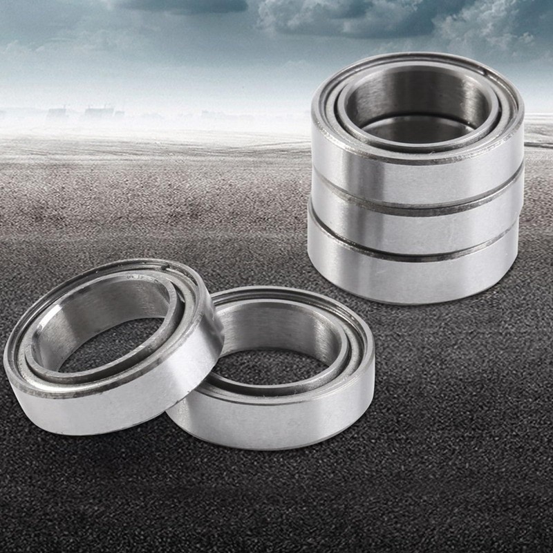 HilBeliFU 10Pcs 10x15x4mm Bearings, Double Shielded 6700ZZ Thin Bearing, Steel