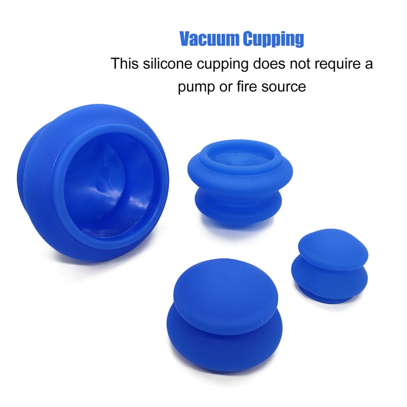 4 Sizes Silicone Cupping Therapy Set Negative Pressure Vacuum Cupping