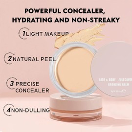 Cream Concealer Full Coverage Palette, Under Eye Brightener, Face Make-up Contour Cream Corrects Dark Circles Red Marks Scars, Long Lasting Waterproof Contour Concealers