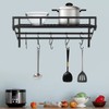 DYRABREST 24 Inch Wall Mounted Pot Rack with 10 Hooks,
