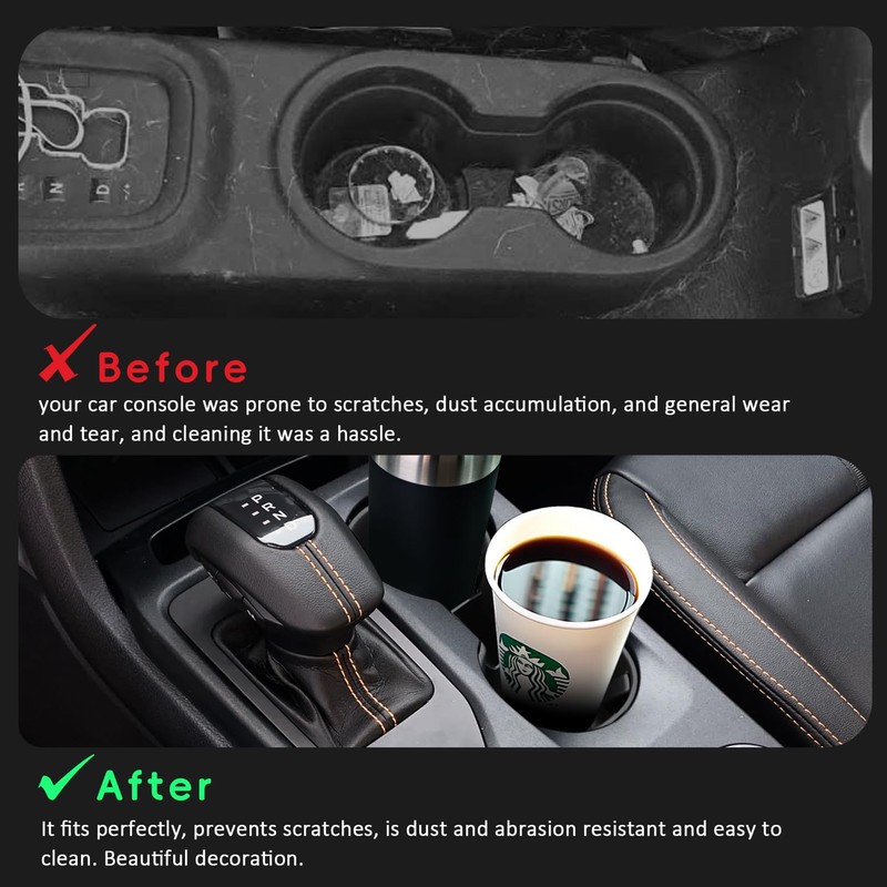 Auovo Cup Holder Insert for 2024-2025 Ford Ranger Accessories Non-Slip