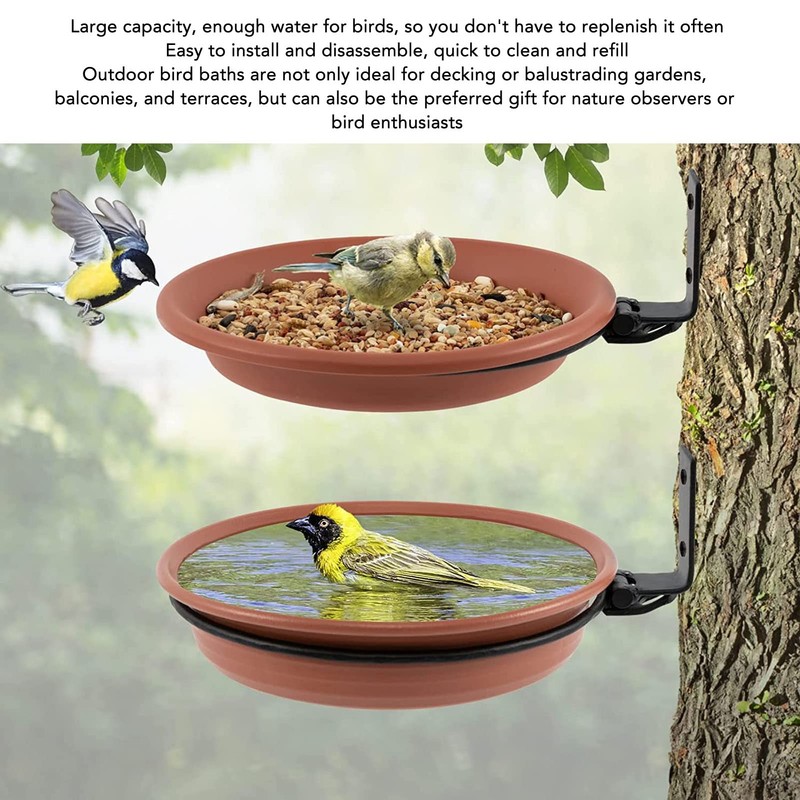 2 Bird Trays Tree Mounted for Bird Feeder Bird Bath