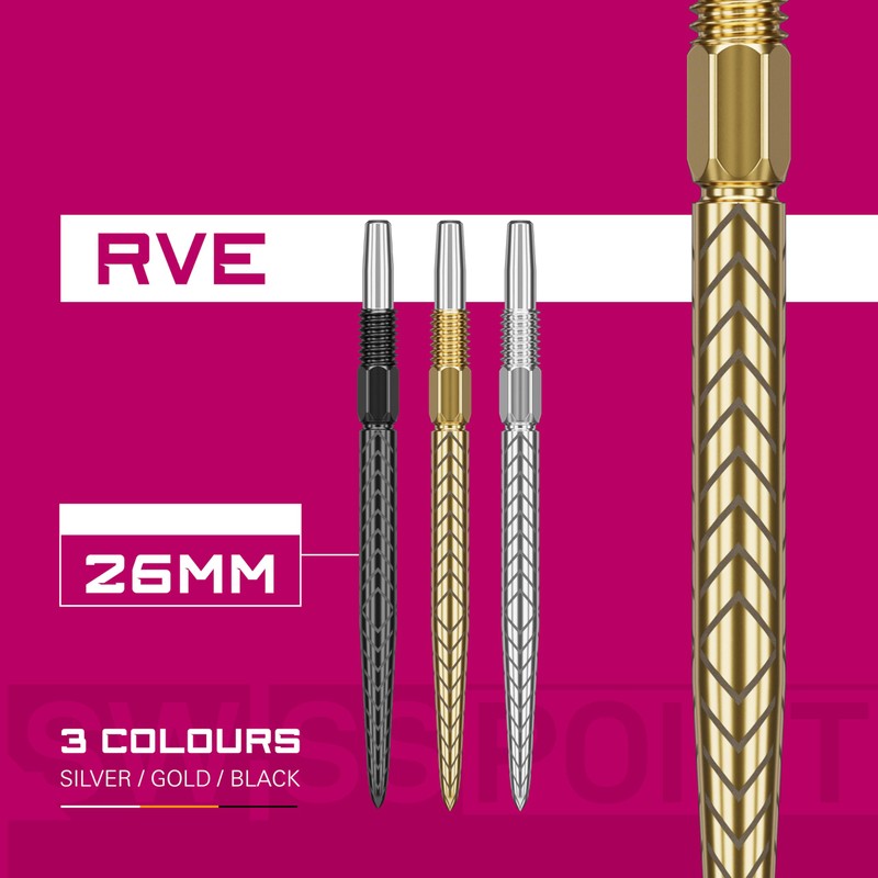 TARGET Darts Swiss Point Dart Points, RVE (3 Pack Set