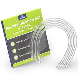 Ancable Milk Hose Set for Jura Fully Automatic Coffee Machines - 3x Milk Hoses (38 cm) and 6x Connection Nipples Compatible with Jura Fully Automatic Machines Impressa and Giga Series