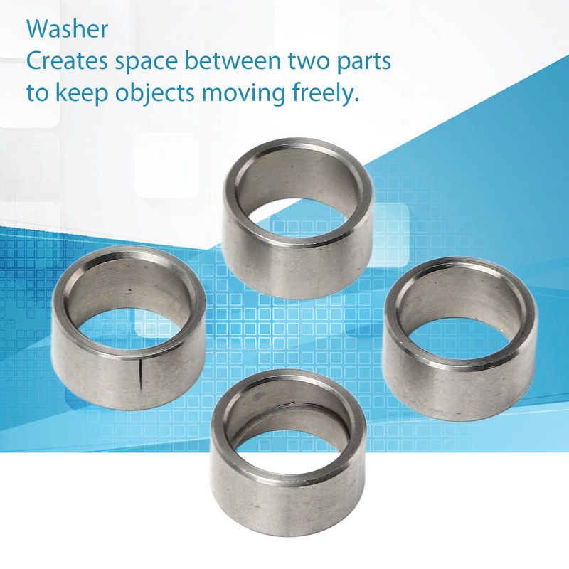 10Pcs Washer Spacer 15mm OD 12mm ID Stainless Steel Hardware