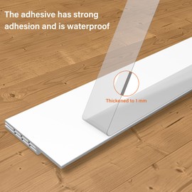 2 Packs Door Draft Stopper,Under Door Sweep for Bottom of Door,Weather Stripping Door Seal,Noise Stopper,Garage Window Blocker Noise Cold Air Insulation,Draft Guard (White, 39.3" L)