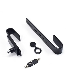 QZATTCAEN Steel Cargo Door Lock/Shipping Container Lock with 2 Tubular Keys and Rubber Cover Adjustment Range: 9" - 18" Color-Black