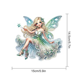 Tontut 5D DIY Diamond Art Painting Pendant Kit, Magic Angel Special-Shaped Hanging Crystal Window Pendant kit, Adult Gift Home Curtains, Yard Entrance Decoration