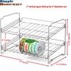 Simple Houseware 2 Tier Stackable Can Rack, Silver, 2 Pack