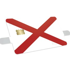 Alabama State Flag Credit Card Skin – 3-Pack Vinyl Sticker Covers – Durable UV-Printed Wrap for Debit, Credit, and Bank Cards – Peel and Stick with Chip Slot – CCS041