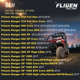 2204852 Fuel Pump Assembly Compatible with Polaris Ranger 900 Crew/Crew EPS 2014-2019 & Ranger 900 XP 2013-2019 & Ranger XP 1000 2017-2018 & 570 2015-2016 2521307 2521196 47-1010