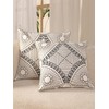 Glamm Texa Abstract decor Cushion Covers White And Gray 45cm