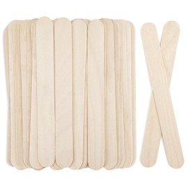 WISYOK Wooden Spatulas, 120 Pieces, Ice Sticks Wood Wide, Wooden Sticks 15 x 1.8 cm, Wooden Ice Sticks for Crafts, Spatula Wood for Cosmetics, Waxing, DIY Crafts