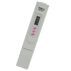 Treki TDS-3 Water Quality LCD Digital Temperature Meter PPM Water Purity Tester 0-9990PPM for Hydroponics Aquarium Swimming Pool Spa (Does Not Test)