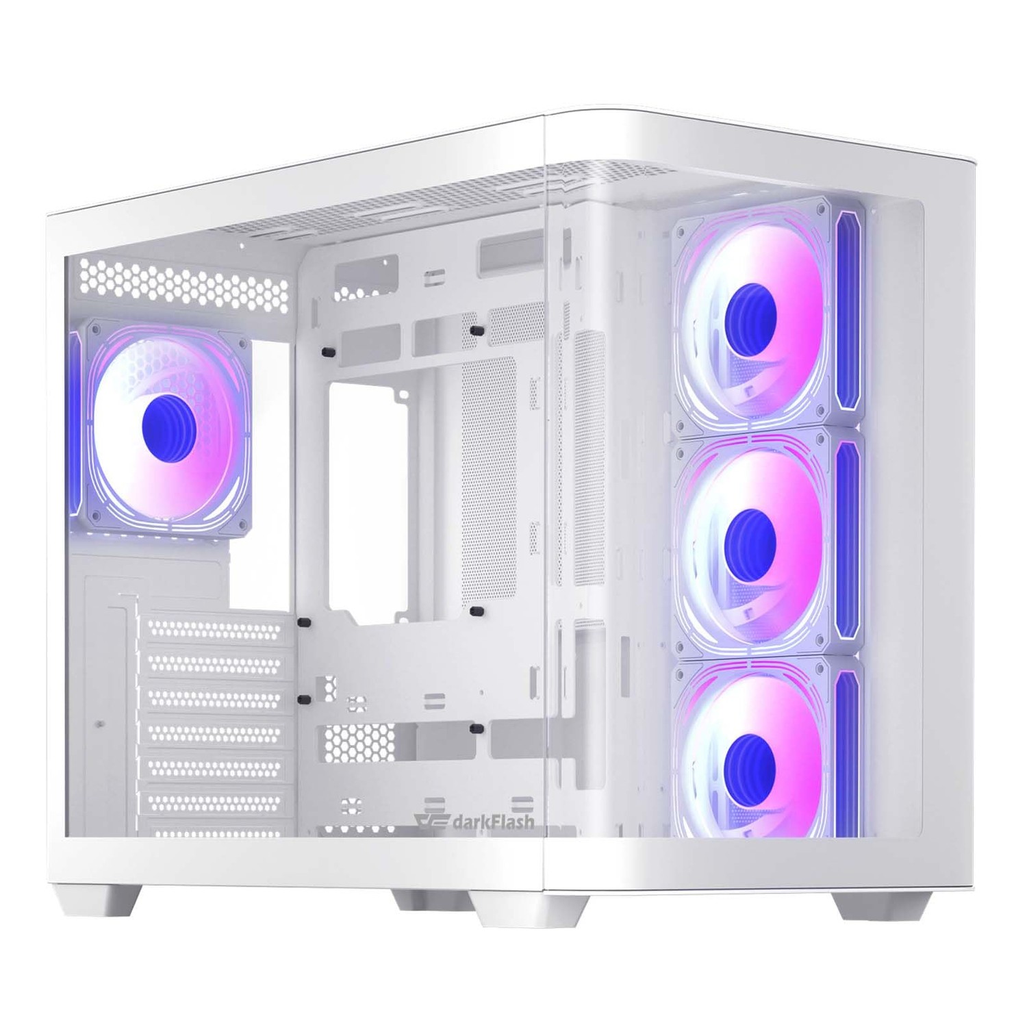 darkFlash ATX Mid-Tower Gaming PC Case, Back Plug-in BTF Motherboard ...