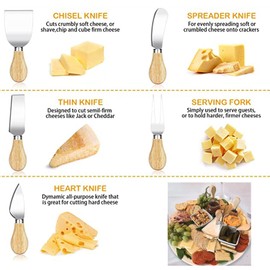 Cheese Knives Set Stainless Steel Cheese Knives with Wood handle (Option# 16)