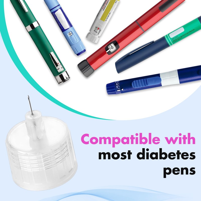 31G x 5mm(3/16") Pen Tips ，Universal Fit, Sterile，Ultra-Thin Wall Technology.
