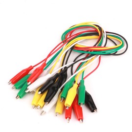 Gebildet 30 Pieces Test Leads with Alligator Clips Set Insulated Test Cable Double-ended Clips (50cm)
