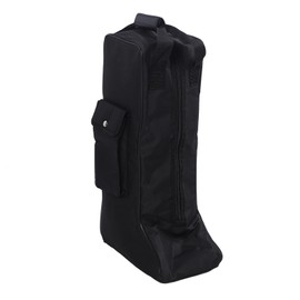 Boot Bags for Cowboy Boots, Oxford Cloth and Leather Shoe Bags for Storage Zippered Tall Boots Organizer Protector Bag with Handle