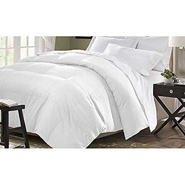 Blue Ridge Home Fashions Kathy Ireland Down Comforter King Size, 600 Fill Power All Seasons White Down Duvet Insert Made in USA- Polyester Microfiber Cover Fabric - 29 OZ Fill Weight