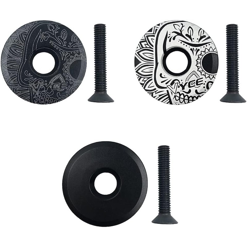 Black Bicycle Front Fork Top Cap, Bicycle Headset Cap and