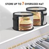 Oversized Clear Hat Box Storage for 7 Caps, Portable Cowboy